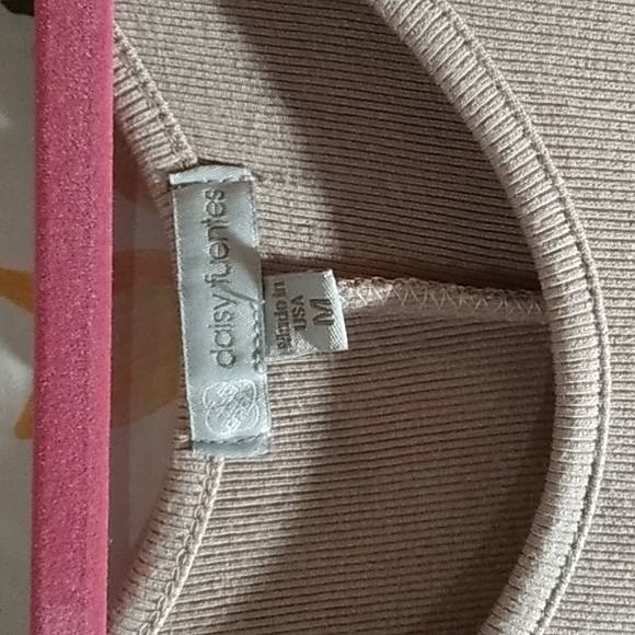 DAISY FUENTES ROBBED KNIT TANK TOP - Picture 2 of 3